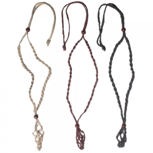 NET NECKLACE - FOR TUMBLED STONE MIXED NATURAL COLORS (PK 6)