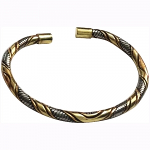 BRACELET - Twisted Thin 3 Metals