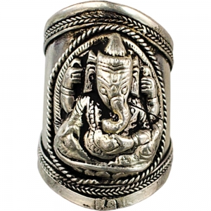 RING - Ganesh Adjustable Brass