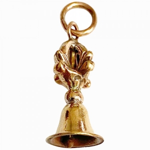 PENDANT - Copper Dorjee with Bell 2.5cm (PACK OF 3)