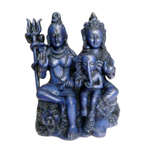 Shiva Parvati Family Statue 12.7cm