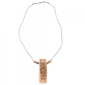 NECKLACE - Palo Santo Pentacle with Lapis (3 Pack)