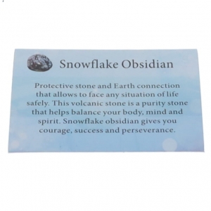 40% OFF - CRYSTAL INFO CARD - OBSIDIAN SNOWFLAKE