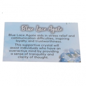 40% OFF - CRYSTAL INFO CARD - AGATE BLUE LACE