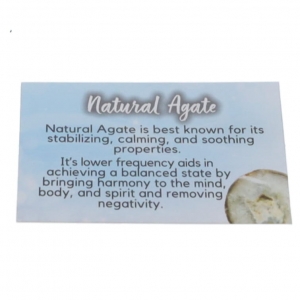 40% OFF - CRYSTAL INFO CARD - AGATE NATURAL
