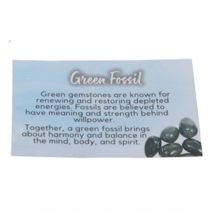40% OFF - CRYSTAL INFO CARD - FOSSIL GREEN