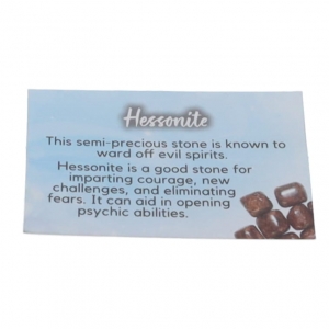 40% OFF - CRYSTAL INFO CARD - HESSONITE