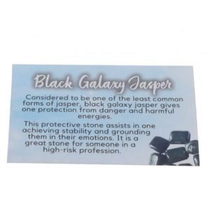 CRYSTAL INFO CARD - JASPER BLACK GALAXY