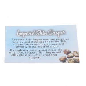 CRYSTAL INFO CARD - JASPER LEOPARD SKIN