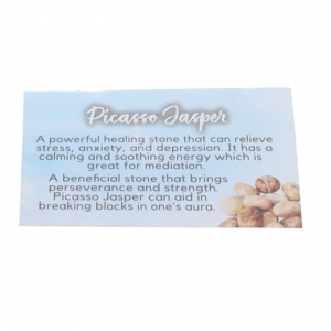 CLEARANCE - CRYSTAL INFO CARD - JASPER PICASSO