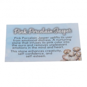 CRYSTAL INFO CARD - JASPER PINK PORCELAIN