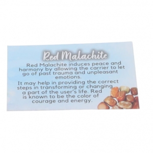 40% OFF - CRYSTAL INFO CARD - MALACHITE RED