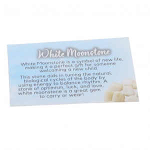 40% OFF - CRYSTAL INFO CARD - MOONSTONE WHITE