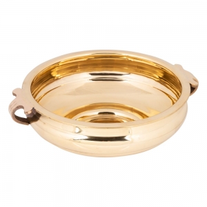 OFFERING BOWL - Brass with Handles 12 inch