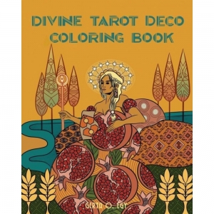 BOOK - Divine Tarot Deco Coloring Book (RRP $24.99)