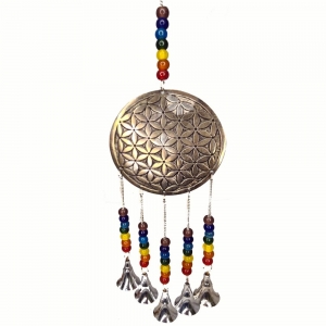 CLEARANCE - BELLS - Flower of Life Chakra Chime 10cm x 38cm