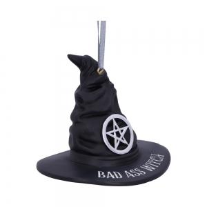 Bad Ass Witch Hanging Ornament 9cm