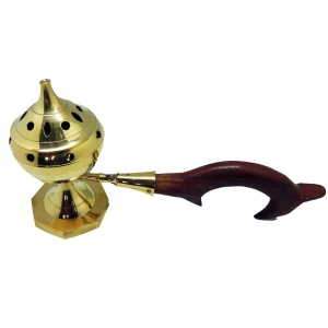 Aladin Brass Charcoal Burner 10cm x 22cm