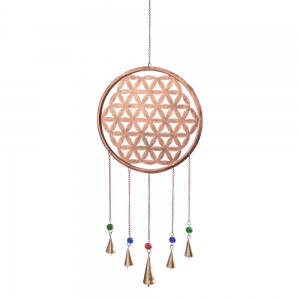 CLEARANCE - BELLS - Flower of Life Copper Finish 25cm x 70cm
