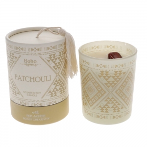 40% OFF - BOHO CANDLE - Patchouli with Red jasper Tumble 200gms
