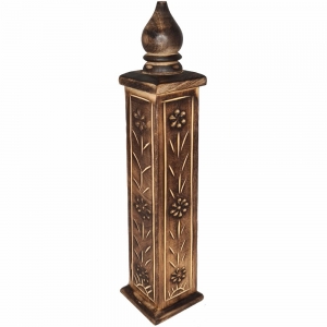 BOX INCENSE TOWER - Dome Carved 30cm