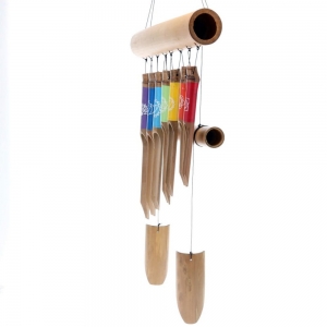 CLEARANCE - BAMBOO CHIME - Chakra Painted 34cm x 80cm