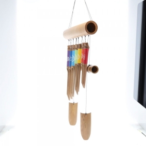 CLEARANCE - BAMBOO CHIME - Chakra Painted 34cm x 80cm