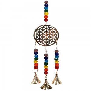 BELLS - Flower of Life with Chakra Beads 25cm