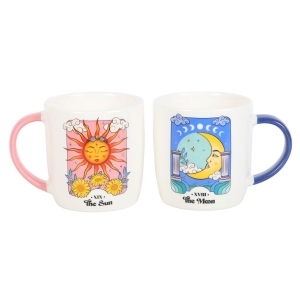 Sun & Moon Celestial Ceramic Mug Set