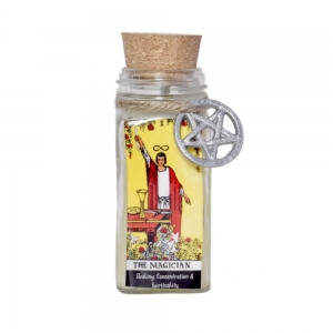 CANDLE - The Fool Tarot 100gms with herbs and crystals
