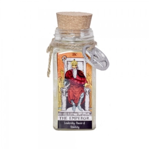 CANDLE - The Emperor Tarot 100gms with herbs and crystals