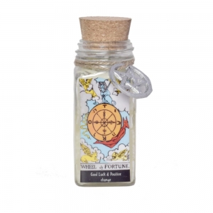 CANDLE - Wheel of Fortune Tarot 100gms with herbs and crystals