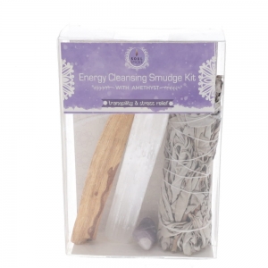 Energy Cleansing Smudge Kit with Amethyst