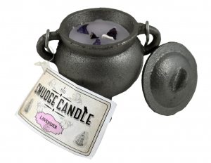Smudge Candle - Cast Iron Cauldron Lavender 10cm
