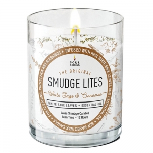 SMUDGE LITES - White Sage & Cinnamon Soy Votive (12hr)