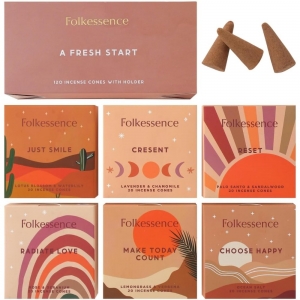 Folkessence Incense Cones Gift Pack - A Fresh Start 120 Cones