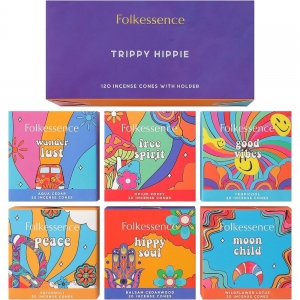 Folkessence Incense Cones Gift Pack - Trippy Hippie 120 Cones