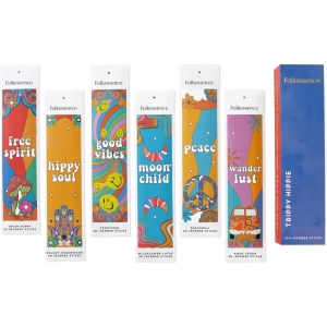 Folkessence Incense Gift Pack - Trippy Hippie 120 Sticks