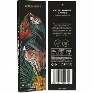 Folkessence Incense - White Woods and Ouds 75 Sticks