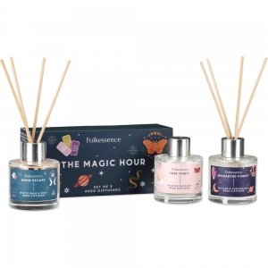 Folkessence Reed Diffuser - Magic Hour Set of 3, 50 ml
