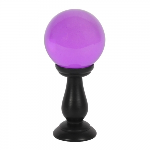 Small Purple Crystal Ball on Stand