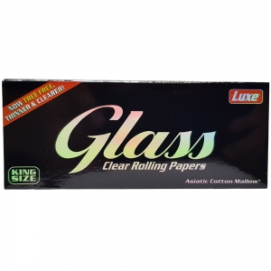 CLOSE OUT - SMOKING PAPERS - Luxe Glass Clear King Size - 40 Leaves