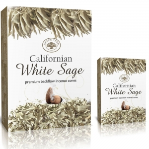 GREEN TREE BACKFLOW - Californian White Sage Incense (12 Cones)