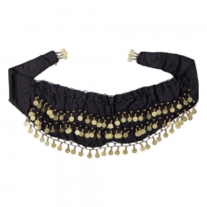 CLOSE OUT - BELLY DANCE HIP SCARF - Black