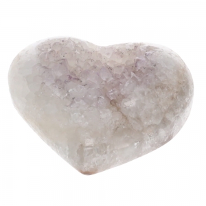 40% OFF - HEART - Amethyst with Quartz 670gms 12.7cm x 9.6cm x 4.2cm