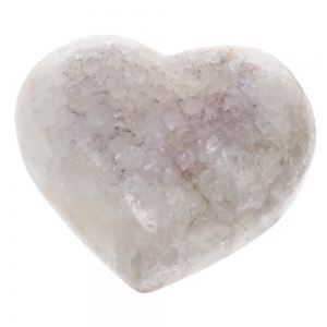 HEART - Amethyst with Quartz 670gms 12.7cm x 9.6cm x 4.2cm