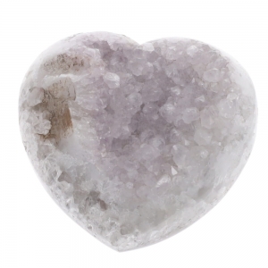 HEART - Amethyst with Quartz 485gms 9.5cm x 8cm x 3.4cm