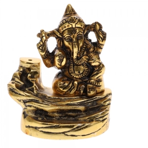 BACKFLOW INCENSE BURNER - Ganesha Gold Finish