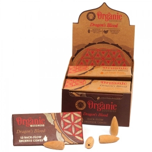 Organic Goodness Back Flow Incense - 12 Cones - Dragons Blood