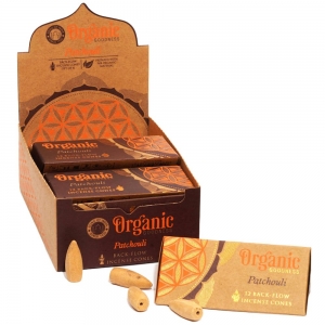 Organic Goodness Back Flow Incense - 12 Cones - Patchouli